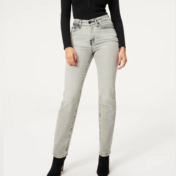 Good American Classic Low Rise Jeans in Black176 NIB - Picture 1 of 9